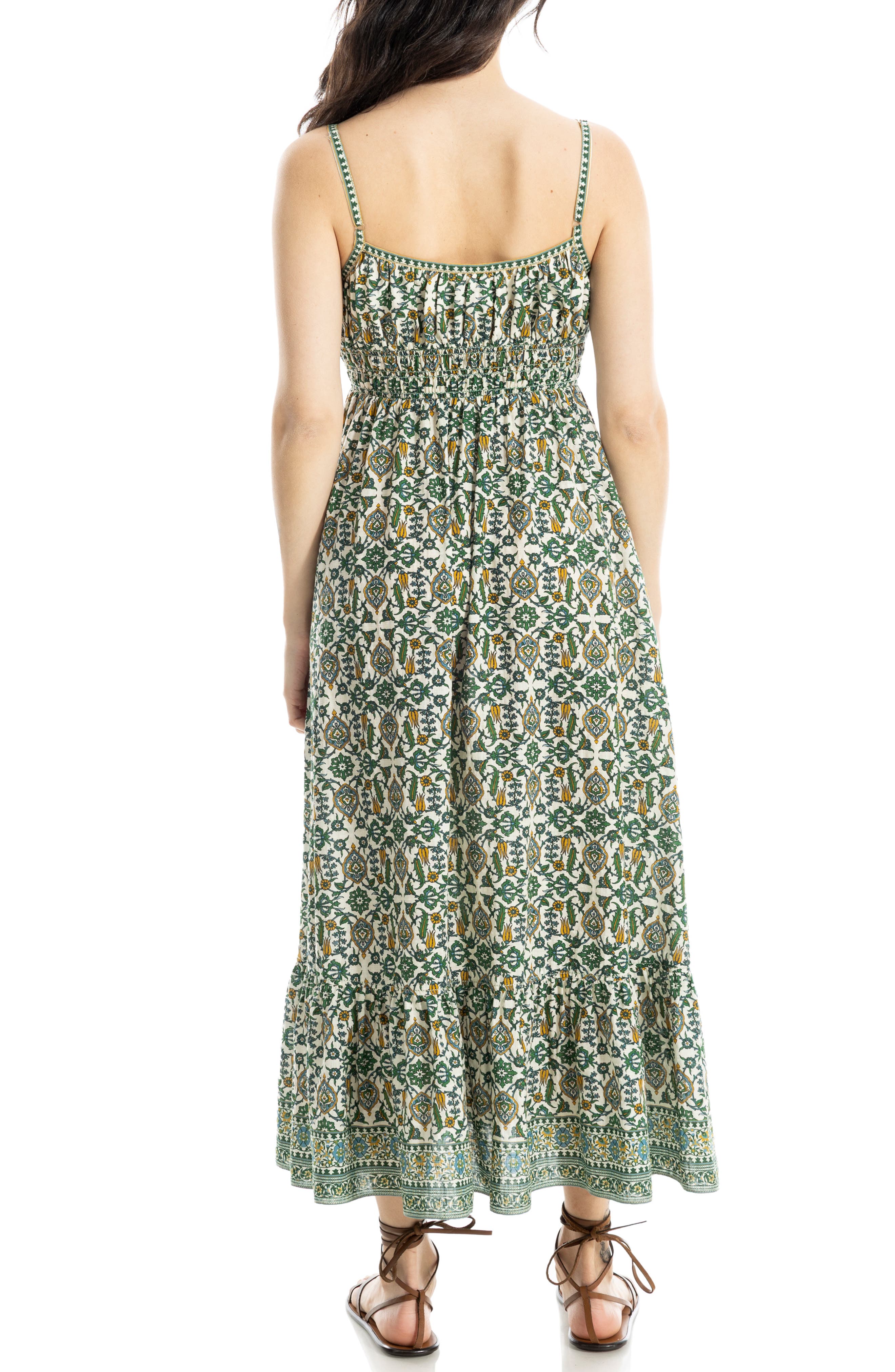 Smocked Empire Waist Maxi Dress - image 4