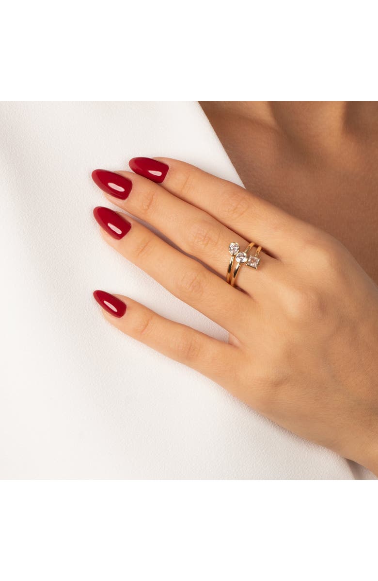 BY ADINA EDEN CZ Multi Shape Bezel Triple Wrap Ring, Alternate, color,