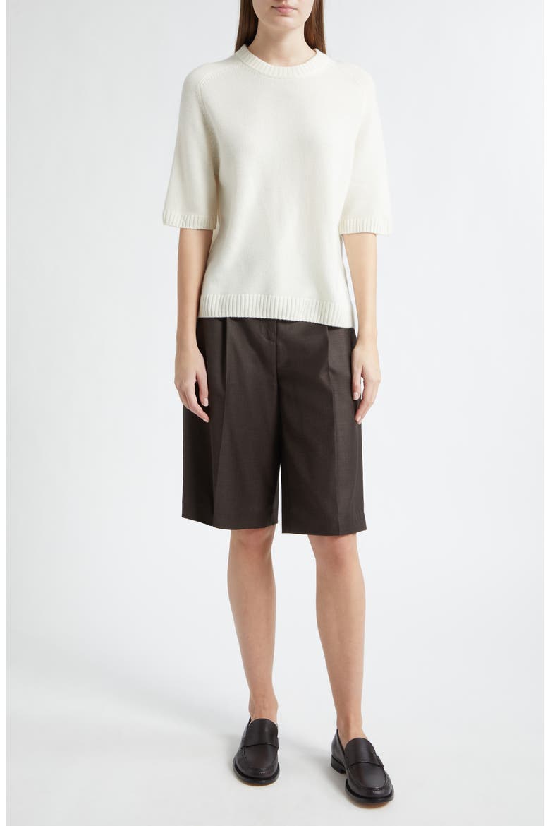 Dara Elbow Sleeve Cashmere Sweater, Alternate, color, IVORY