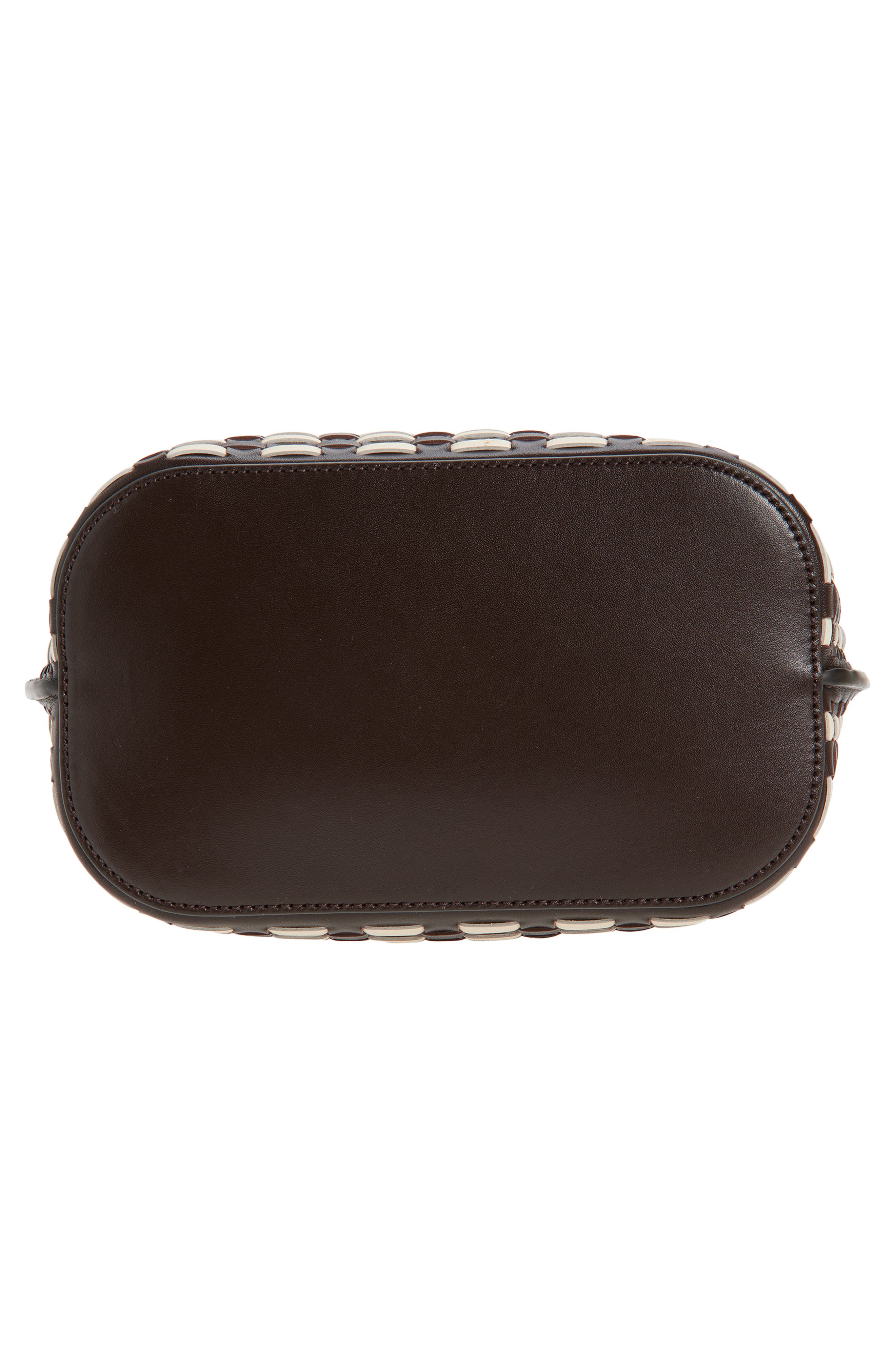 Mulberry Islington Woven Leather Bucket Bag, Alternate, color, Ebony-Crumpet