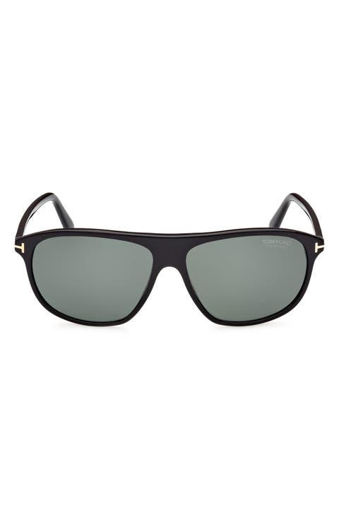 Prescott 60mm Square Polarized Sunglasses