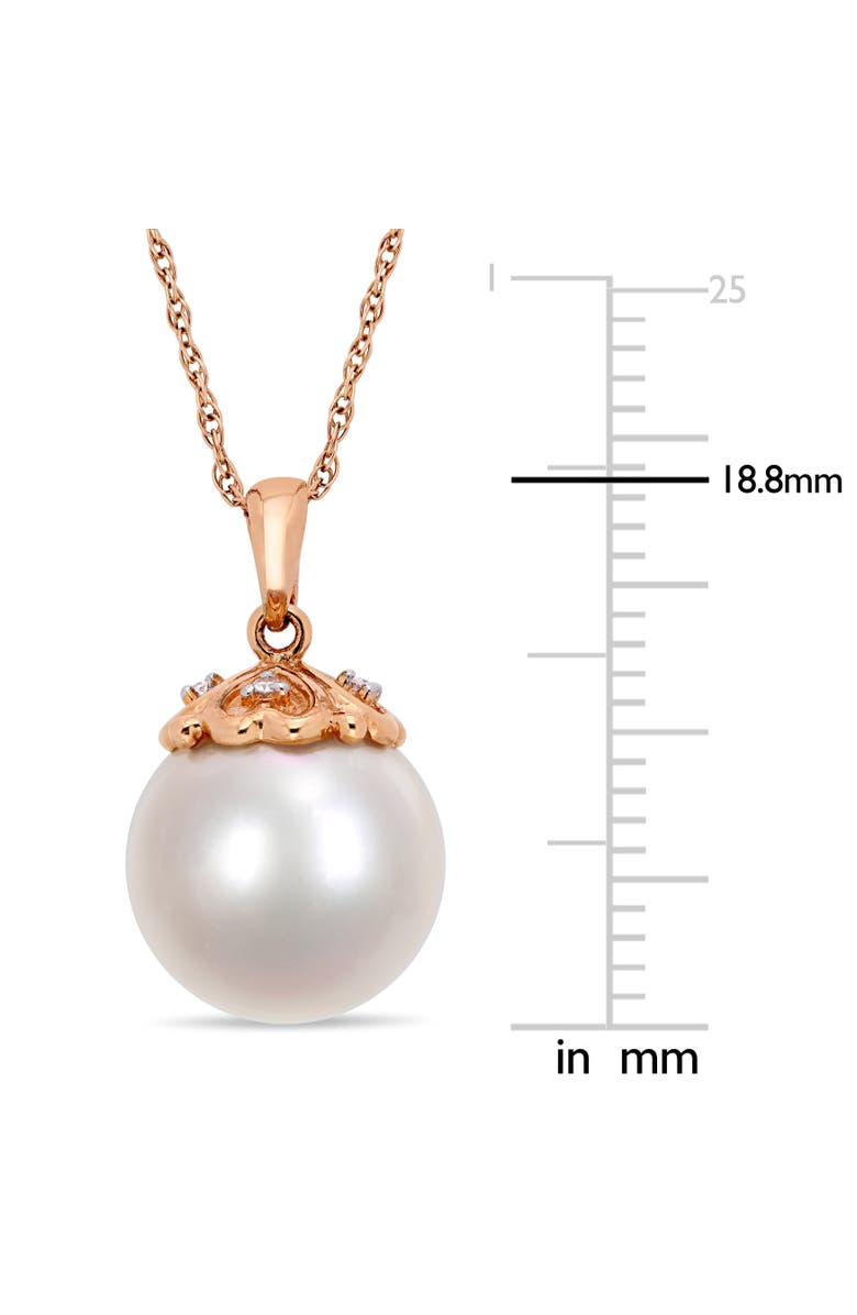 Julianna B. Cultured Pearl & Diamond Pendant Necklace 10k, Alternate, color, 10K Rose Gold