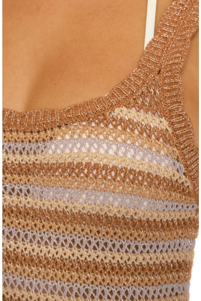 Gold Coast Crochet Cover-Up Dress, Alternate, color, BEIGE MULTI