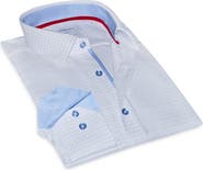 LEVINAS Contemporary Fit Solid Cotton Dress Shirt