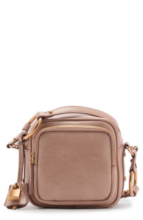 Square Faux Leather Crossbody Bag