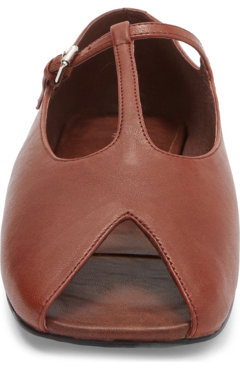 Jeffrey Campbell Keeneland T-Strap Peep Toe Flat, Alternate, color, Cognac