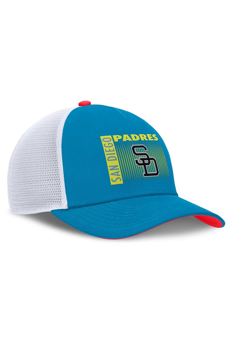 Men's Nike Teal San Diego Padres Neon 90s Rise Structured Performance Adjustable Trucker Hat, Alternate, color, Teal