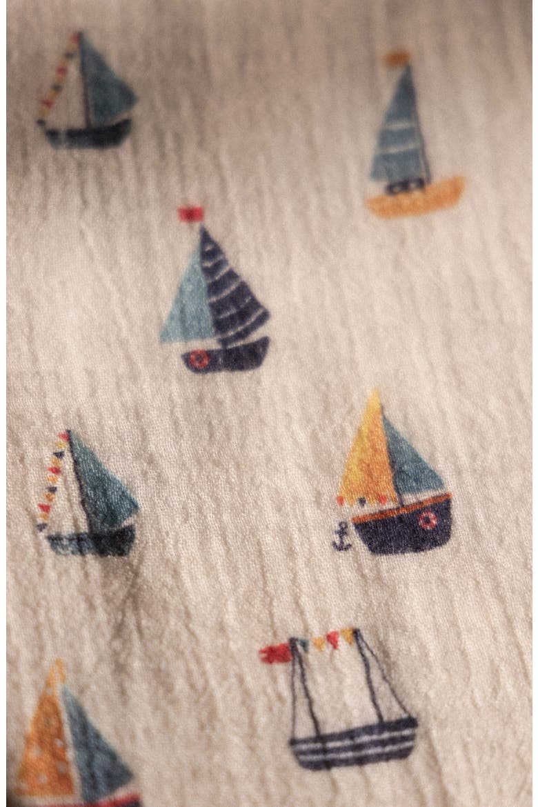 Cedar Organic Cotton Muslin Bodysuit, Alternate, color, REGATTA PRINT