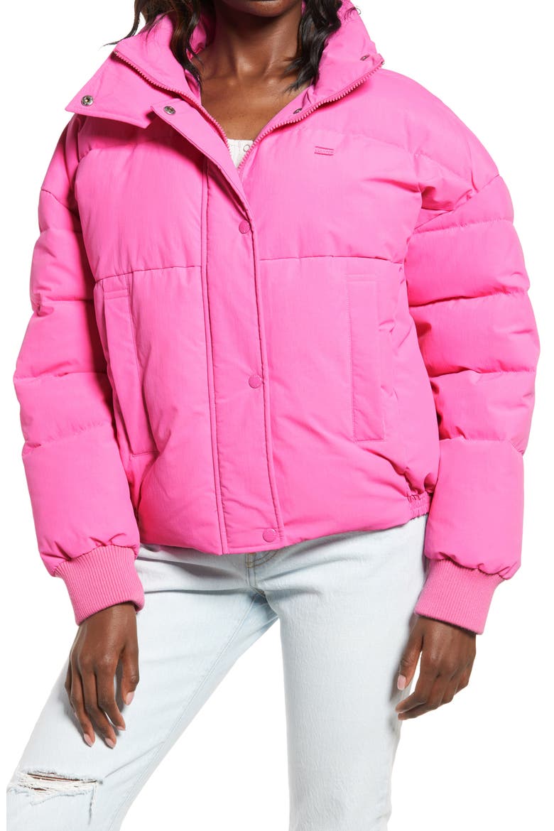 Levi's® Women's Puffer Jacket, Alternate, color, HOT PINK