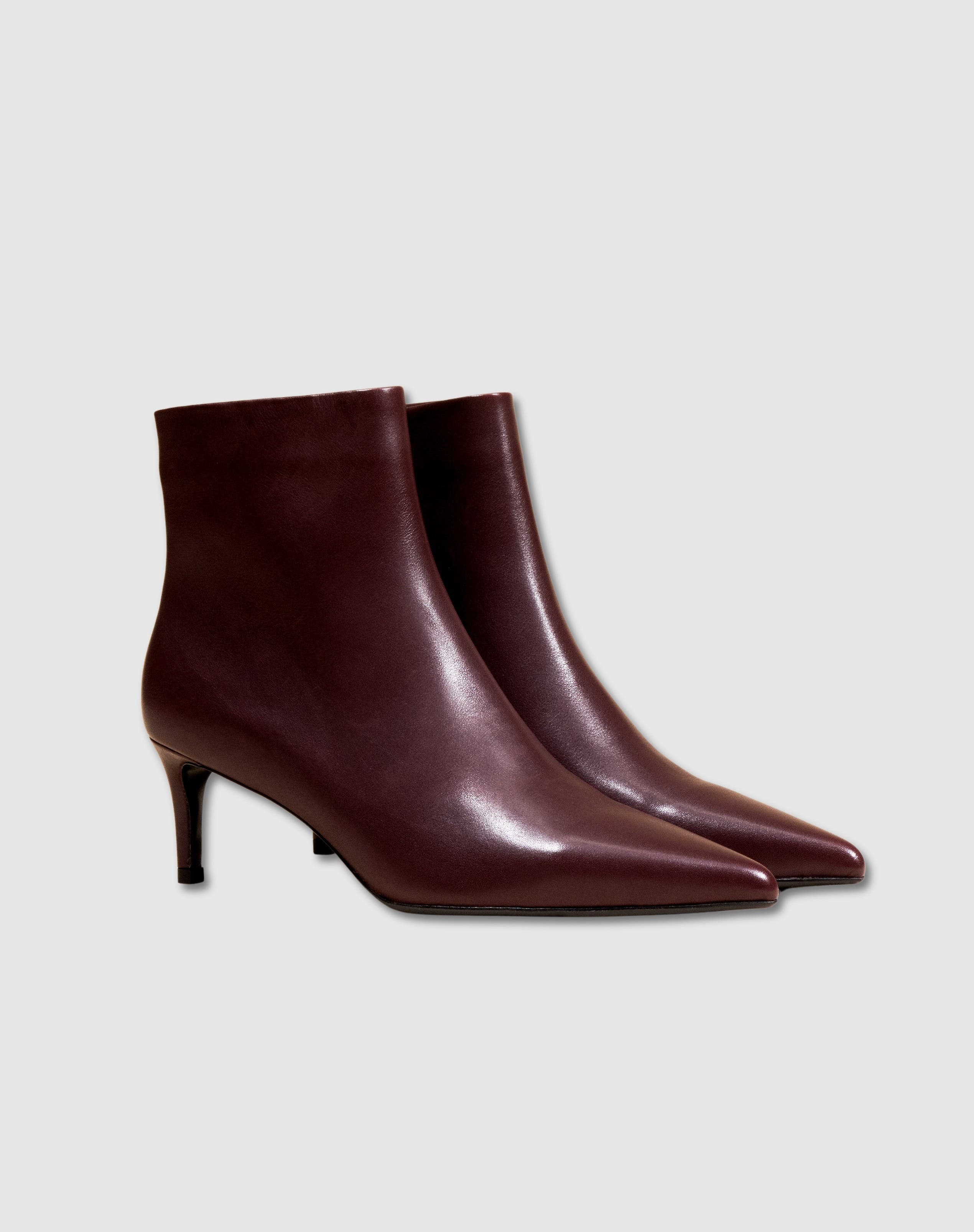 Noura Low Heel Ankle Boot, Alternate, color, BURGUNDY