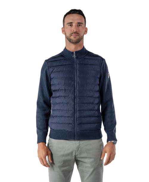 Woodpecker Hybrid Knit Jacket In Blue