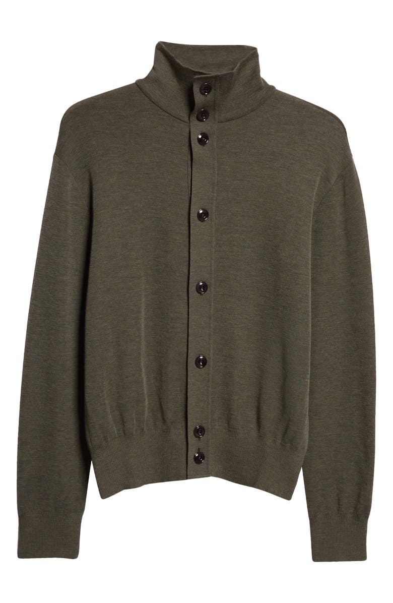 Lemaire Stand Collar Wool Cardigan, Alternate, color, 