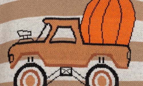 Andy & Evan Kids' Halloween Jacquard Cotton Crewneck Sweater In Multi