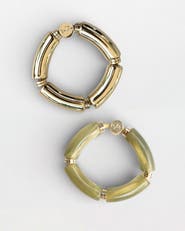 By Lilla Lime Champagne Capsule Bracelet Hairtie Set