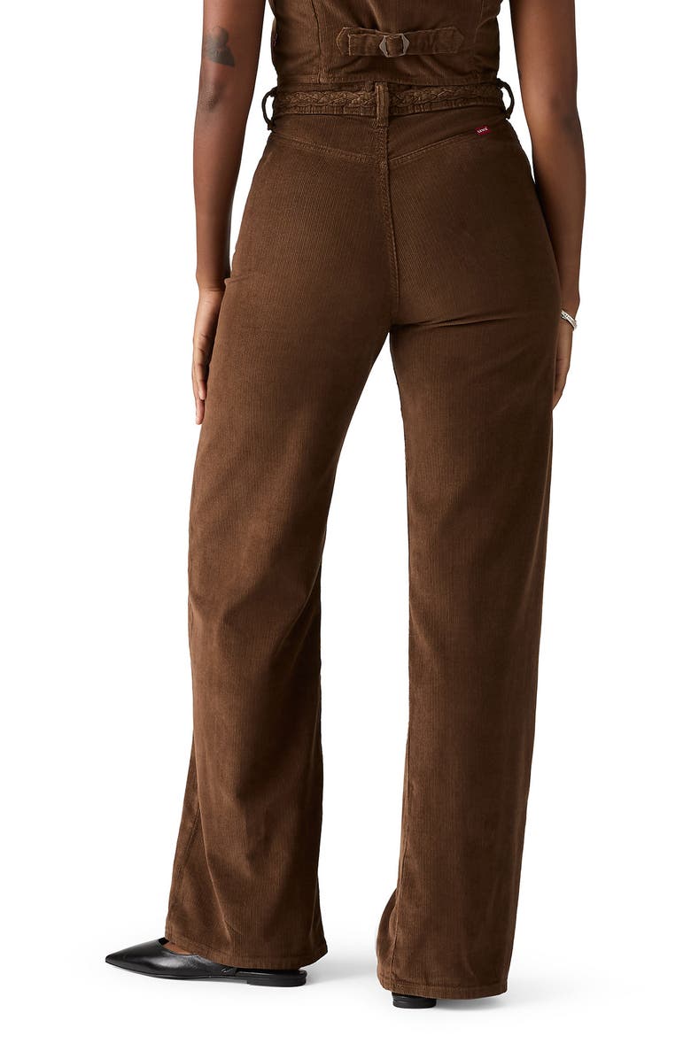 Levi's Ribcage Braided High Waist Wide Leg Corduroy Jeans, Alternate, color, Carafe