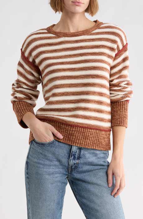 Stripe Cotton Blend Sweater