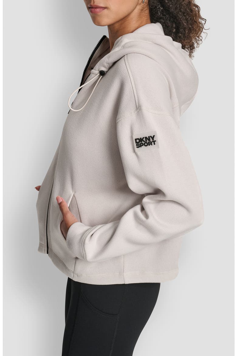 Logo Patch Full Zip Hoodie, Alternate, color, OAT