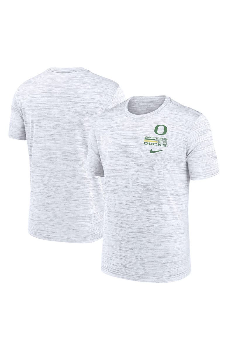 Nike Men's Nike White Oregon Ducks Velocity Stacked Performance T-Shirt, Alternate, color, White