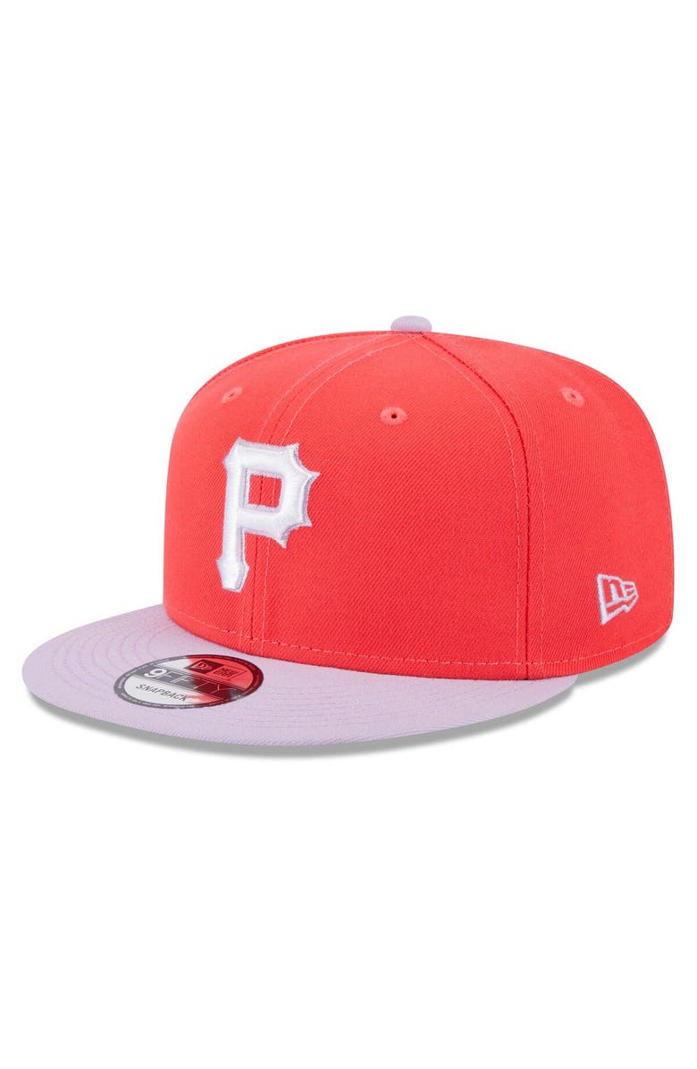 New Era Men's New Era Red/Purple Pittsburgh Pirates Spring Basic Two-Tone 9FIFTY Snapback Hat, Main, color, Red