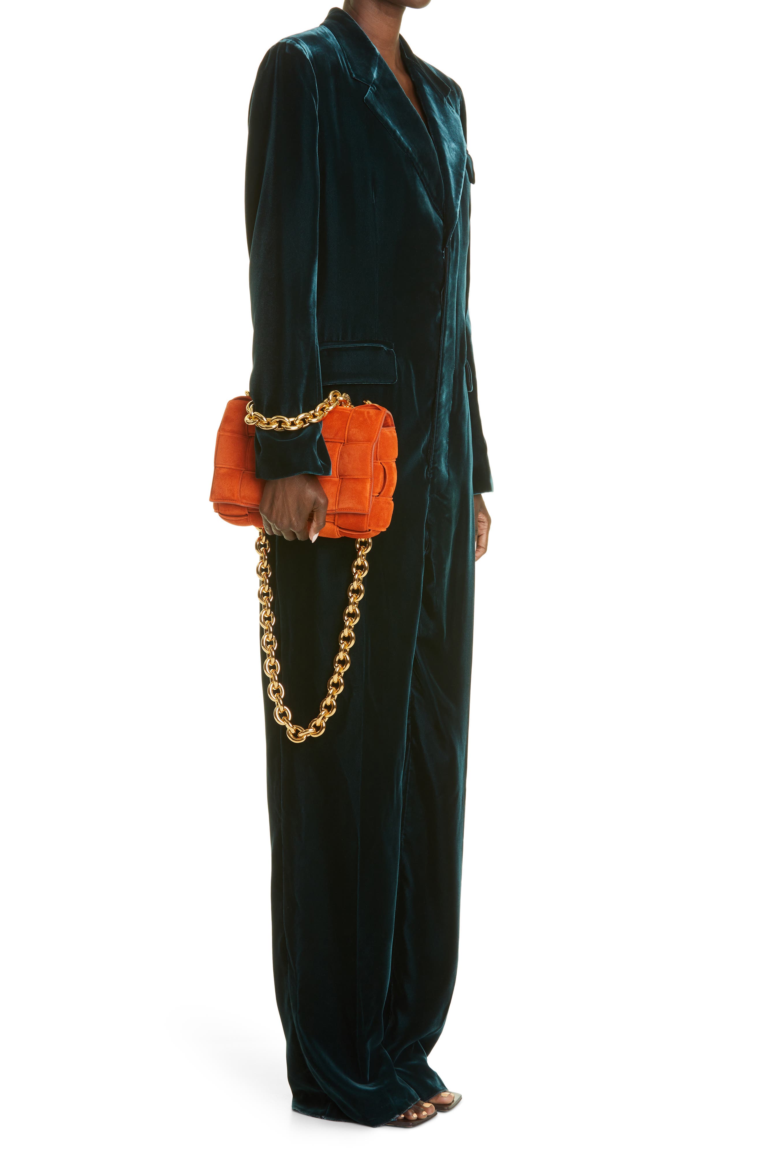 Chain Cassette Suede Crossbody Bag, Alternate, color, MAPLE-GOLD