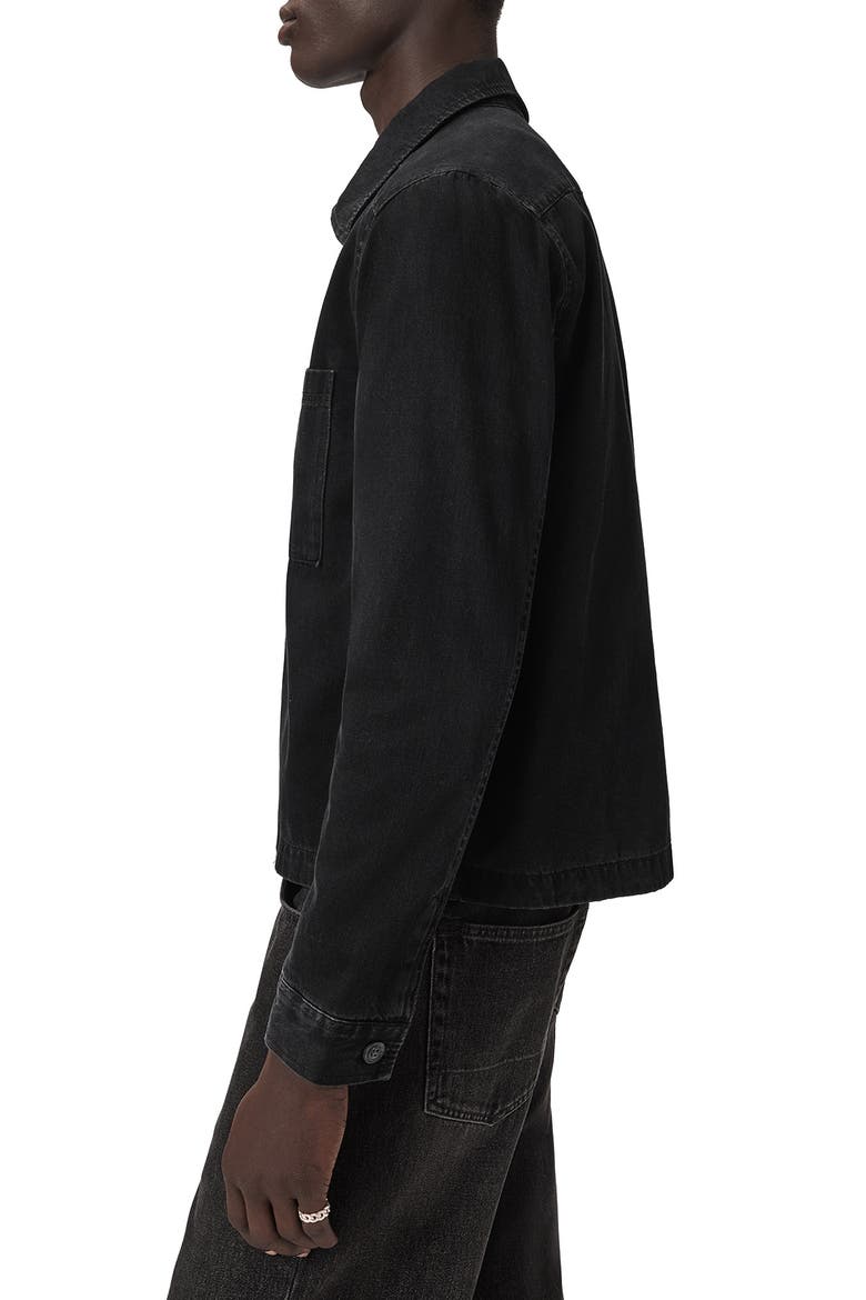 Dolwen Cotton Zip Shirt Jacket, Alternate, color, ORCA BLACK