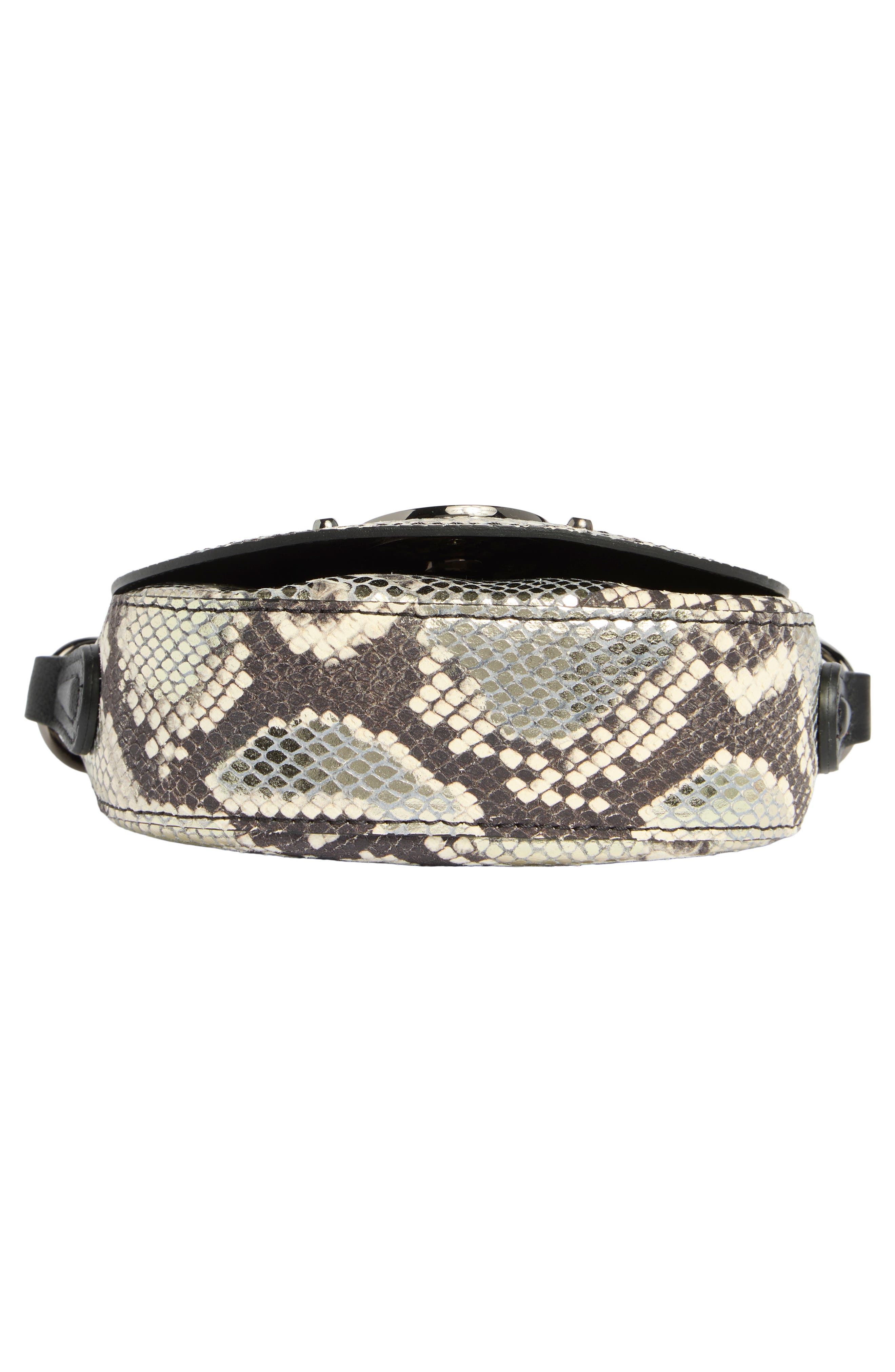Longchamp Cavalcade Snakeskin Print Extra Small Crossbody Bag, Alternate, color, Platinum