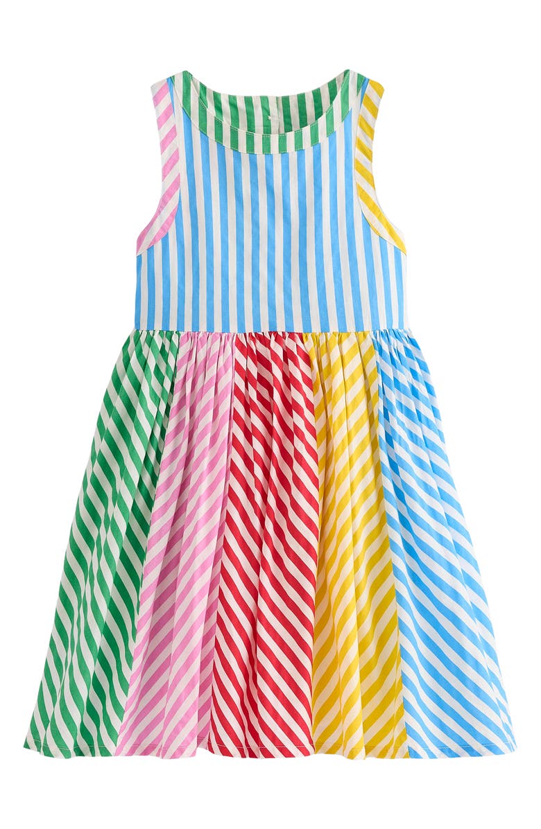 Mini Boden Kids' Harlow Stripe Strappy Cotton Sundress, Main, color, 