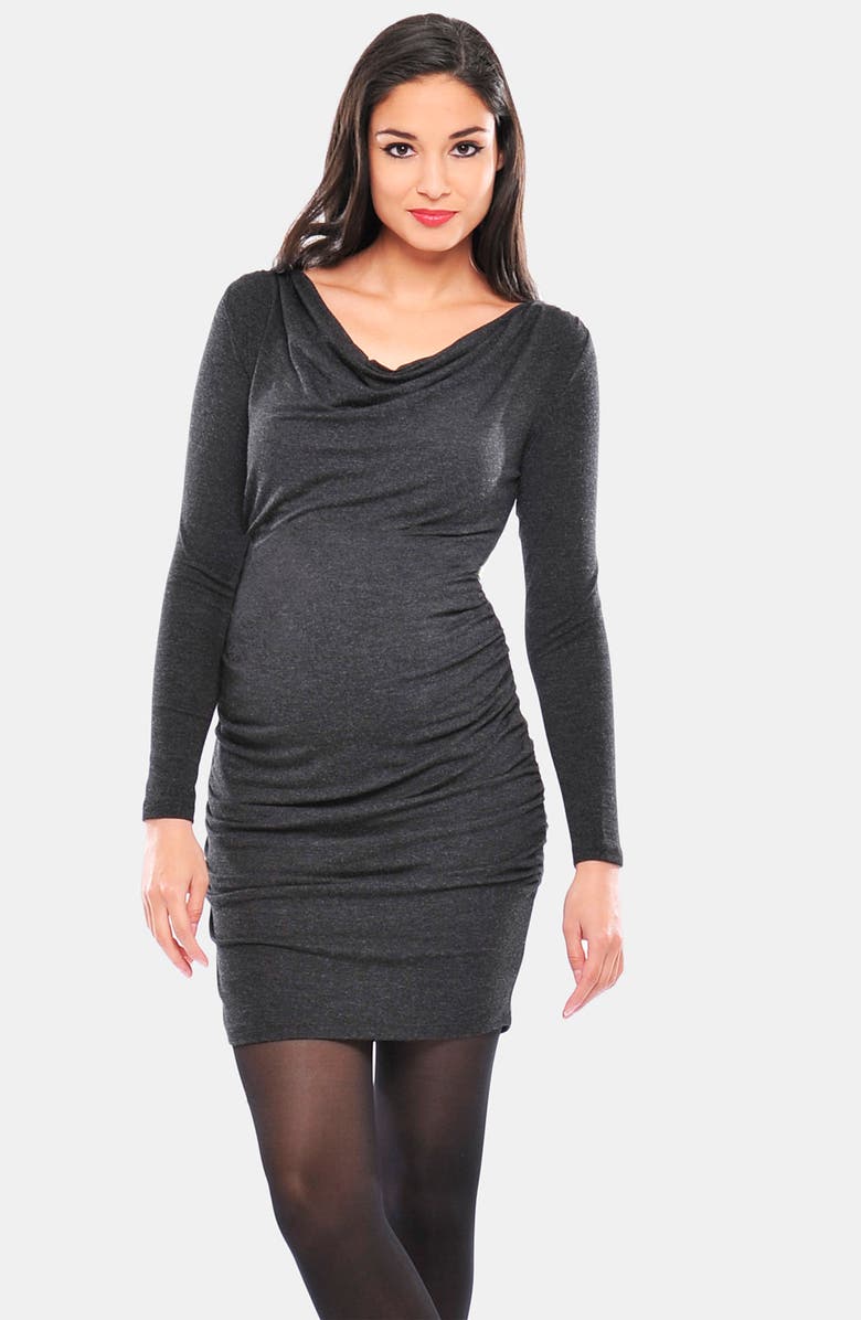Olian 'Lucy' Maternity Draped Stretch Knit Dress, Main, color, 