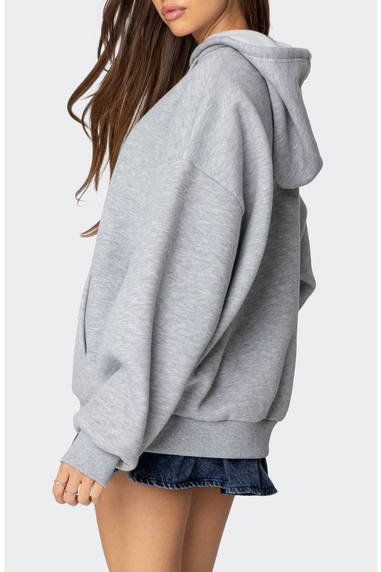 Leopard 8 Oversize Hoodie, Alternate, color, GRAY-MELANGE
