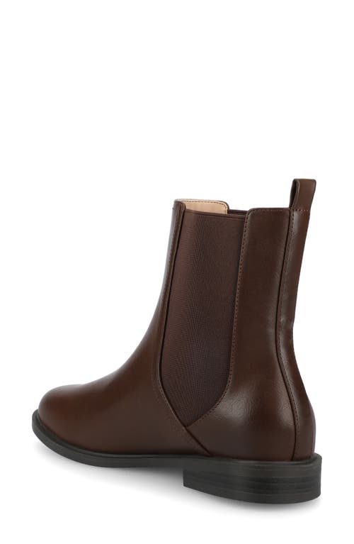 Journee Collection Violet Chelsea Boot In Brown