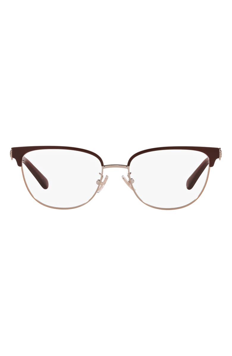 COACH 53mm Rectangular Optical Glasses, Main, color,