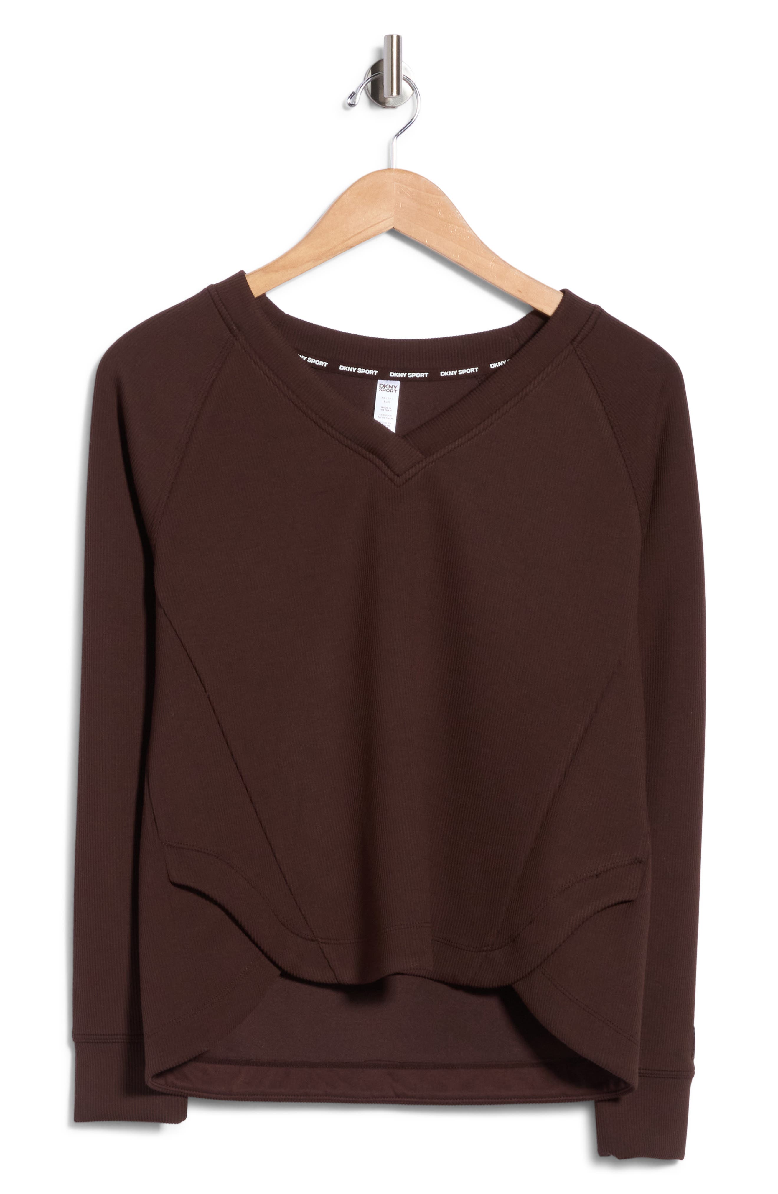 Tulip Hem V-Neck Pullover