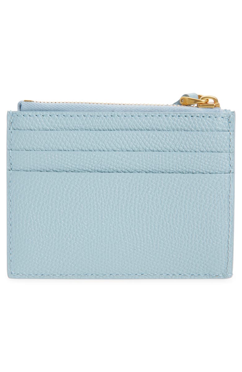 Valentino Garavani Cherryfic Leather Card Case, Alternate, color, Blue
