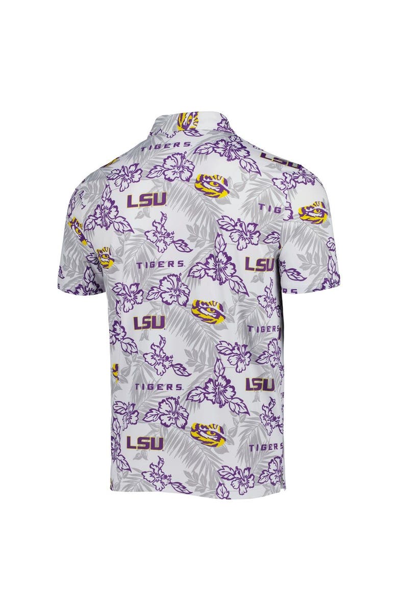 Reyn Spooner Men's Reyn Spooner White LSU Tigers Performance Polo, Alternate, color,