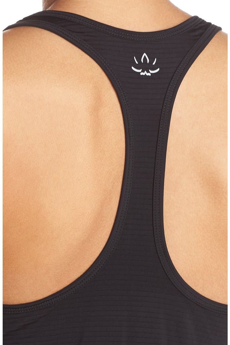 Cutout Sides Racerback Tank, Alternate, color, BLACK