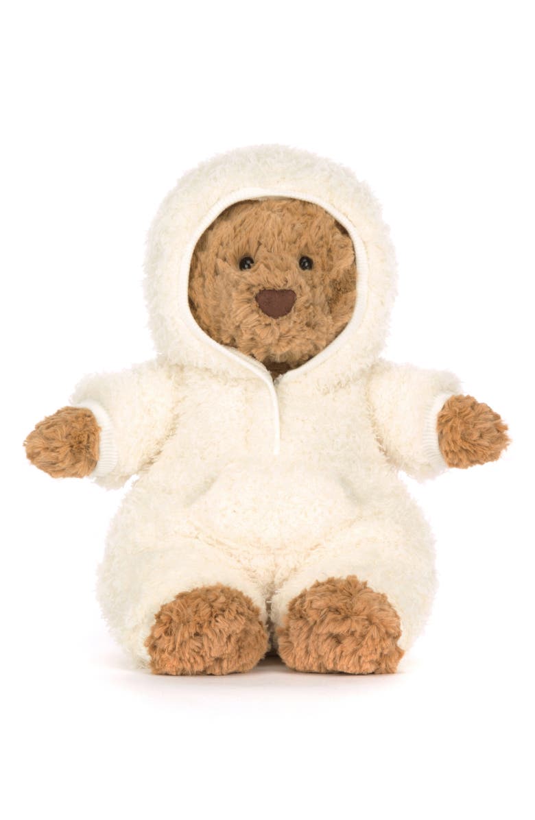 Jellycat Bartholomew Bear All-in-One Outfit Plushie, Main, color, Brown