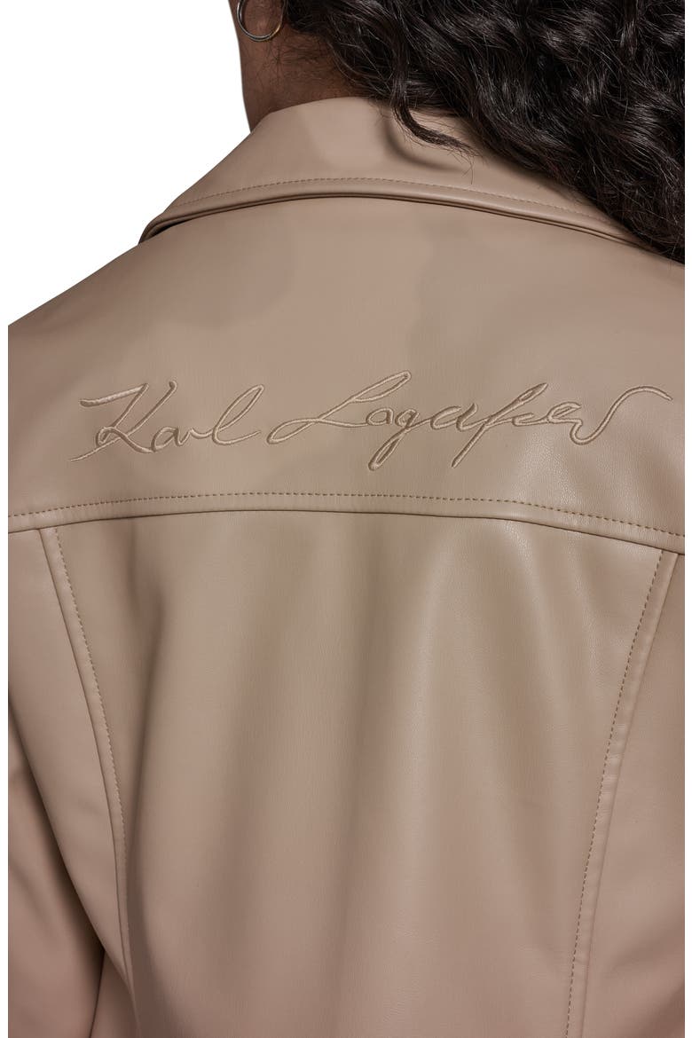 Moto Jacket With Charm Studs, Alternate, color, LATTE
