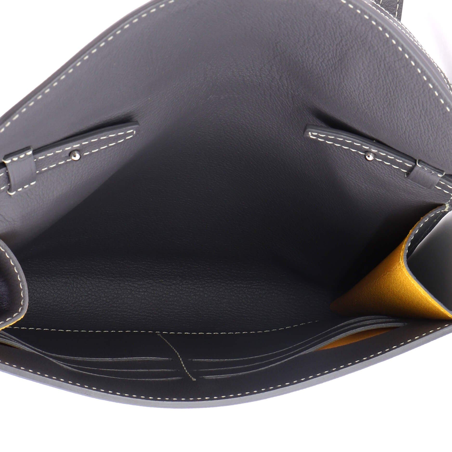 Chypre Wallet on Strap Coated Canvas with Leather, Alternate, color, Grey