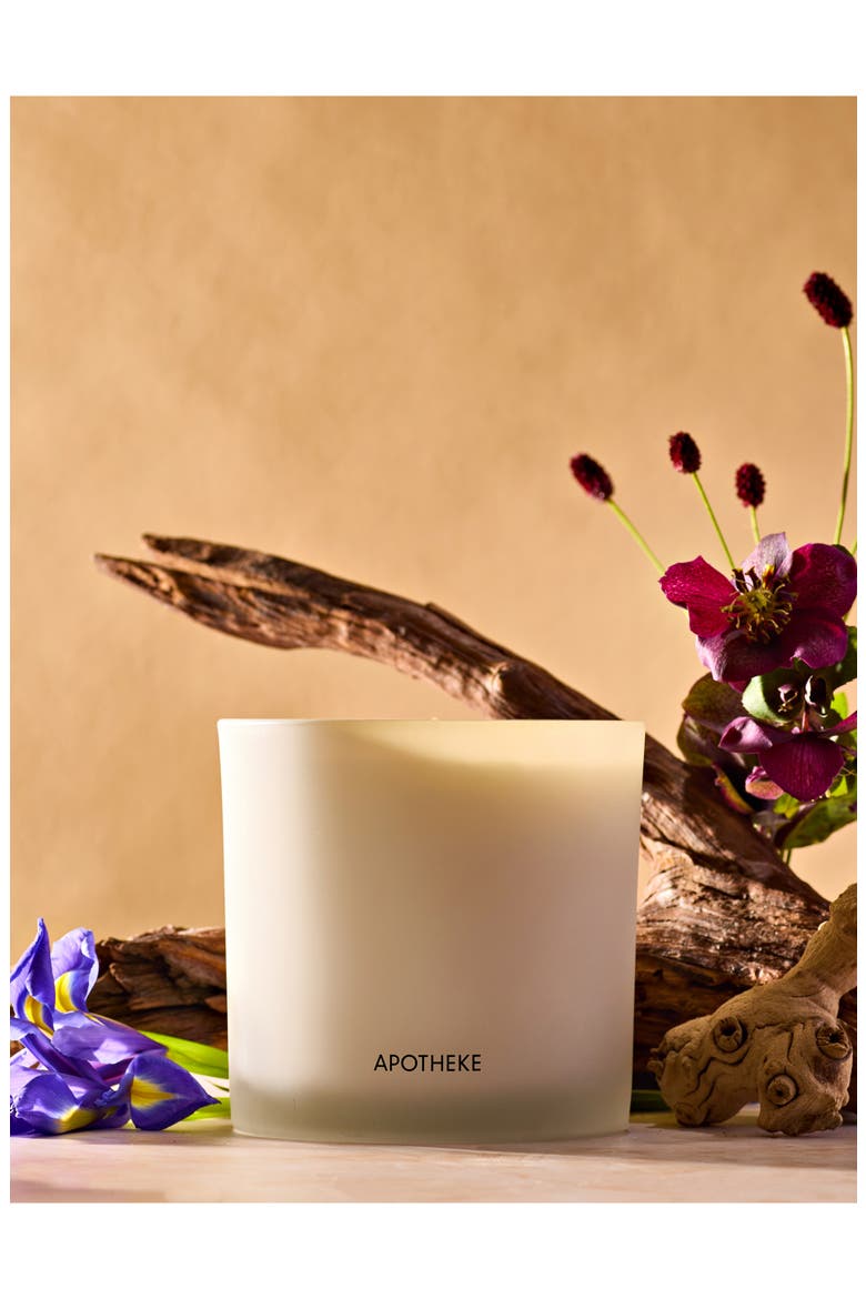 Black Iris Oak Three-Wick Scented Candle, Alternate, color, WHITE