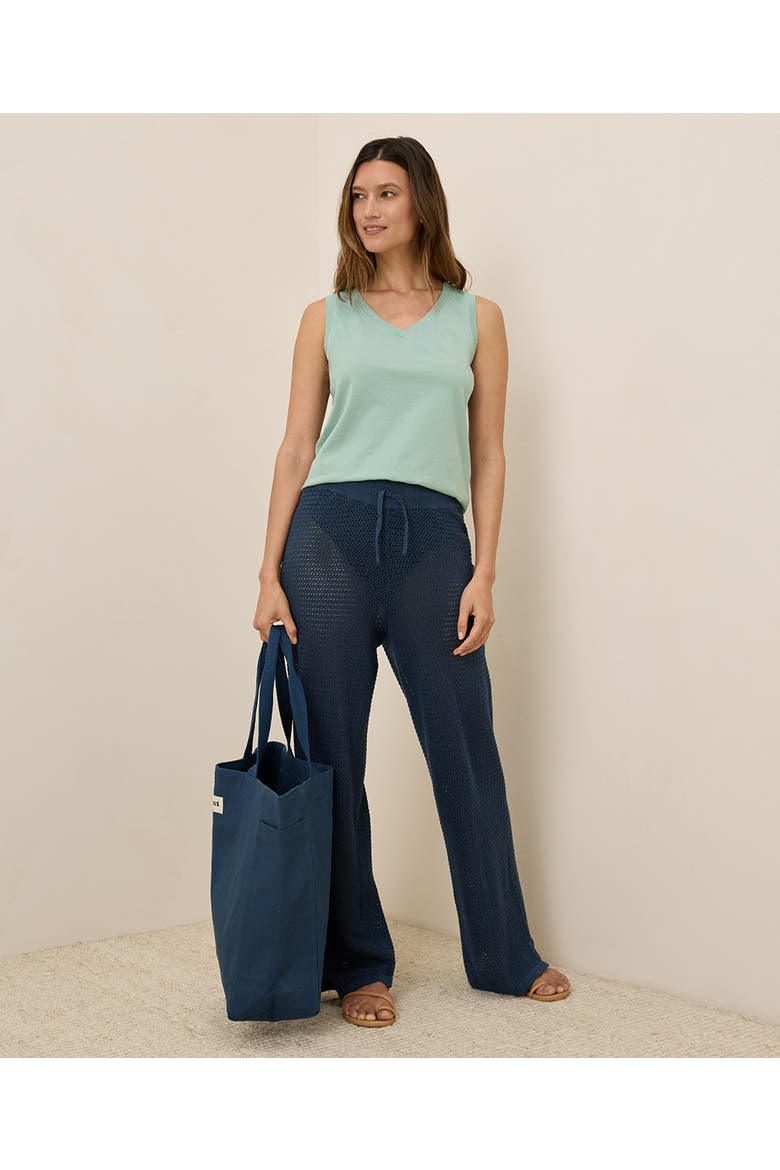 Organic Cotton Softspun V-Neck Tank, Alternate, color, Agave Green