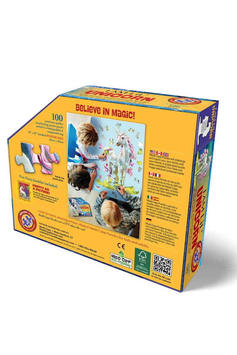 I Am Lil Unicorn 100 Piece Puzzle, Alternate, color, Multicolored