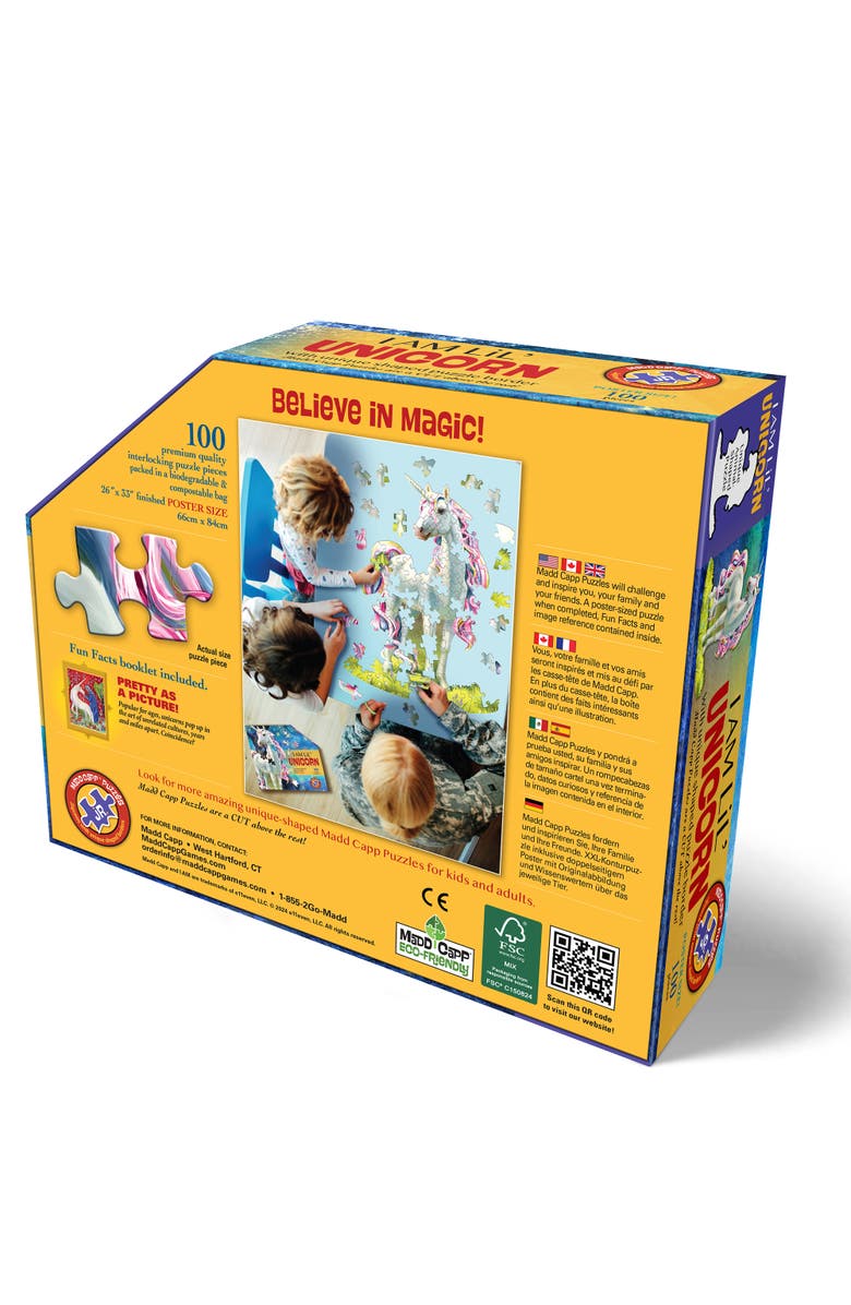 Madd Capp I Am Lil Unicorn 100 Piece Puzzle, Alternate, color, Multicolored