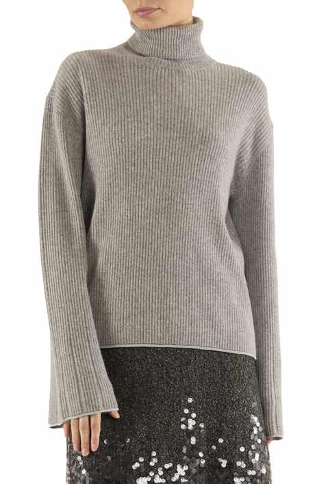 Christina Ribbed Cashmere Turtleneck Sweater
