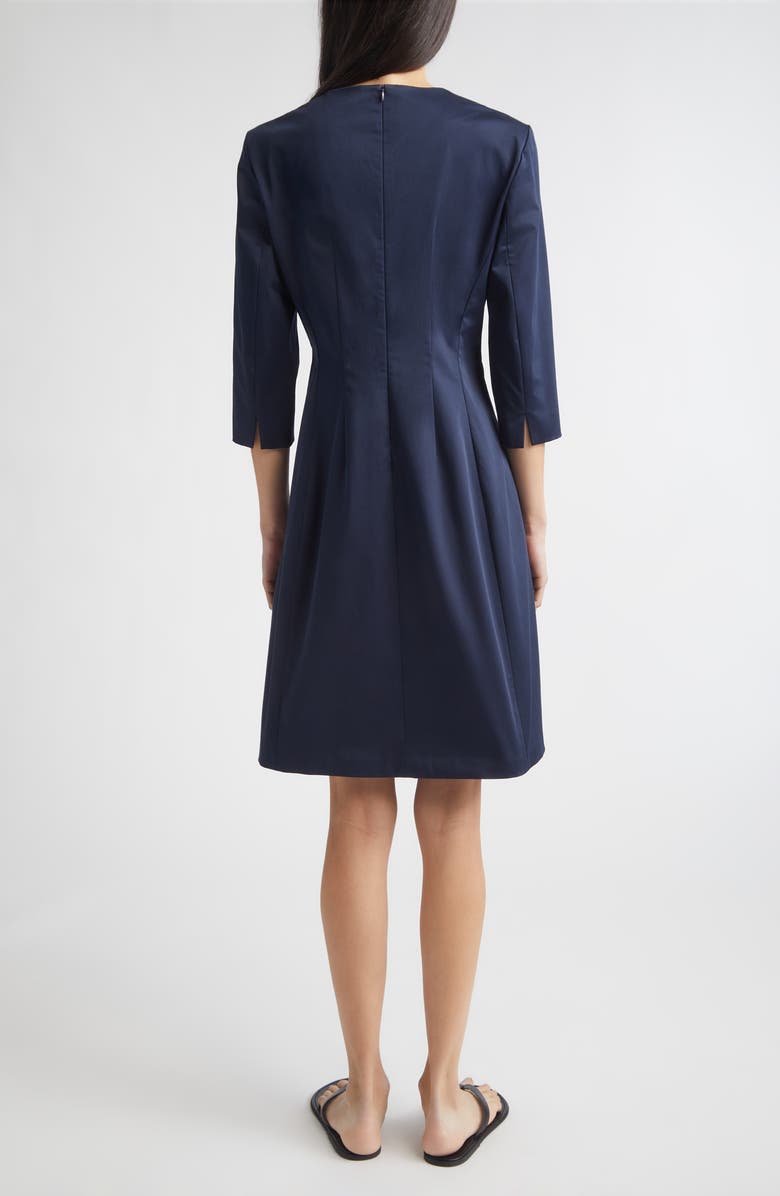 PARTOW Blair Stretch Cotton Sheath Dress, Alternate, color, Navy