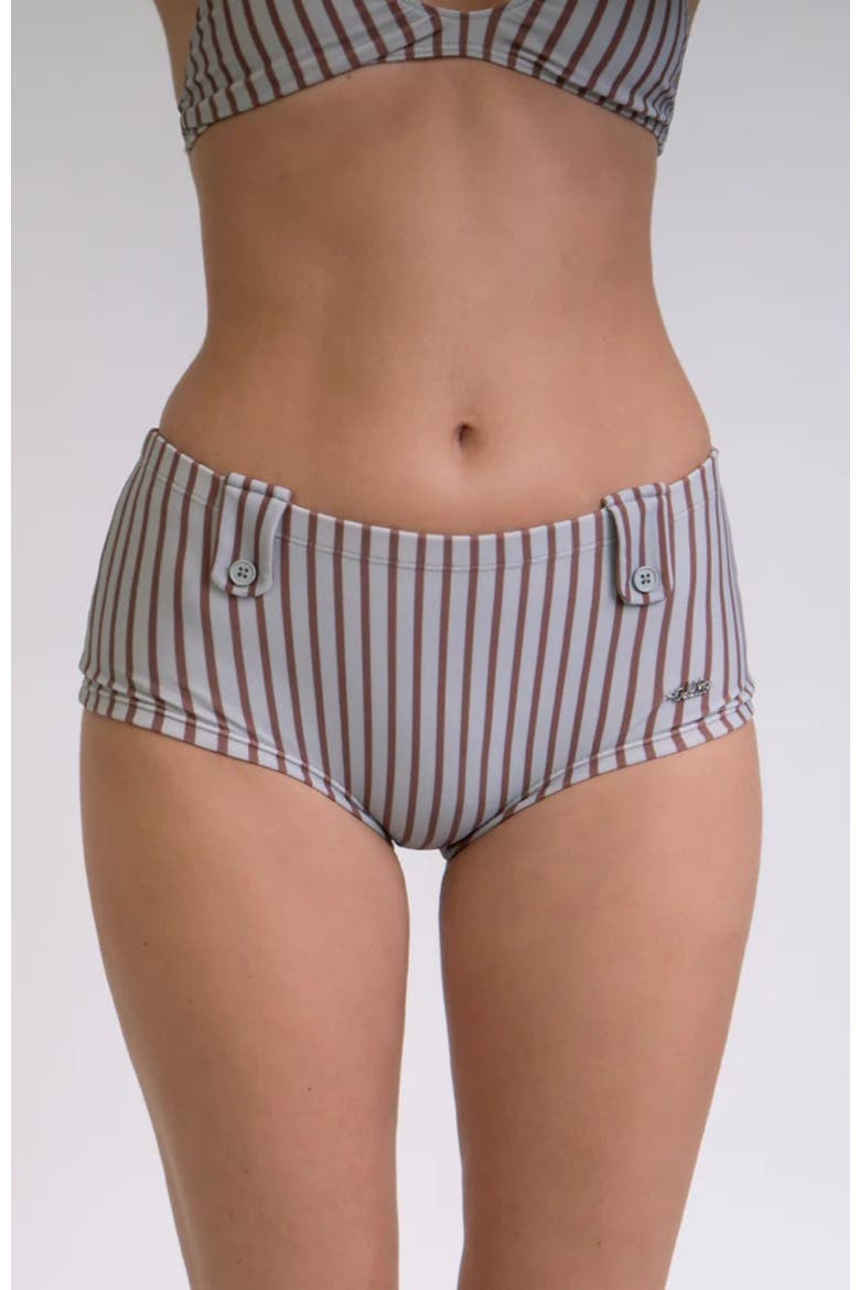 Mini Swim Short, Alternate, color, Blue and Red Stripe