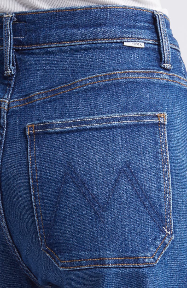 MOTHER The Patch Maven Heel Wide Leg Jeans, Alternate, color, Coastal Colors