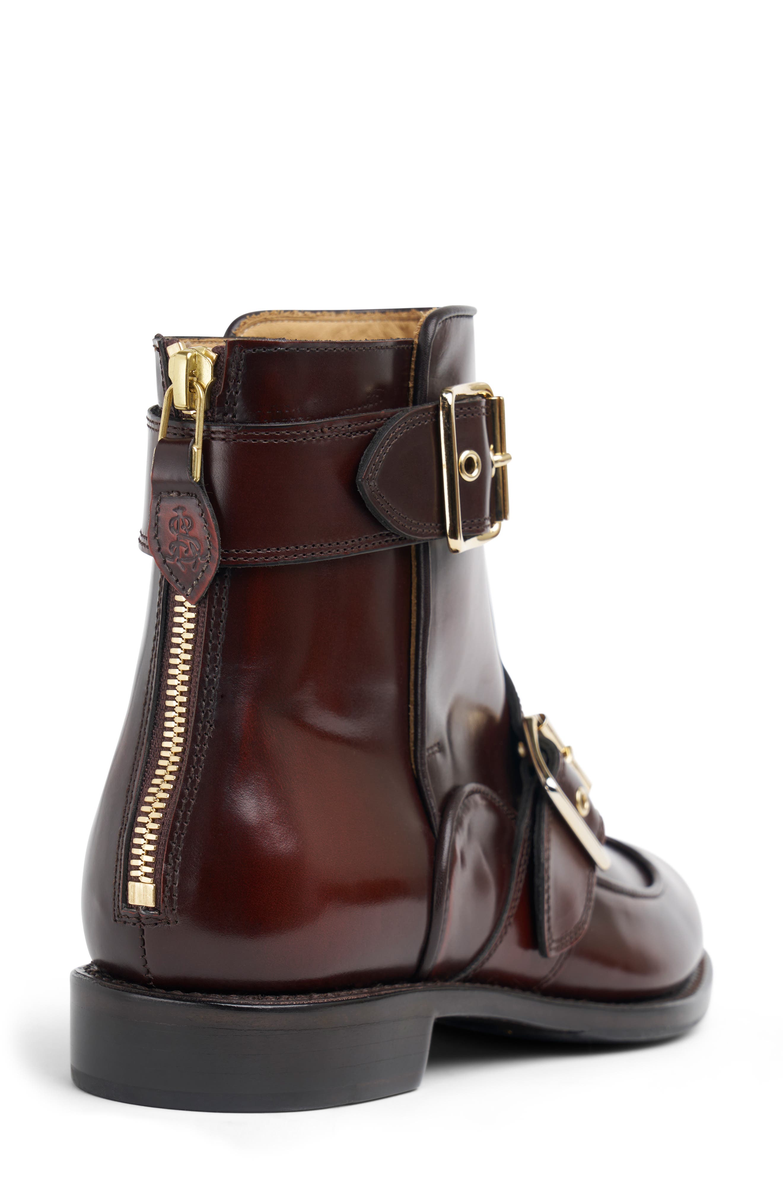 The Office of Angela Scott Ms. Ripley Buckle Bootie, Alternate, color, Mahogany