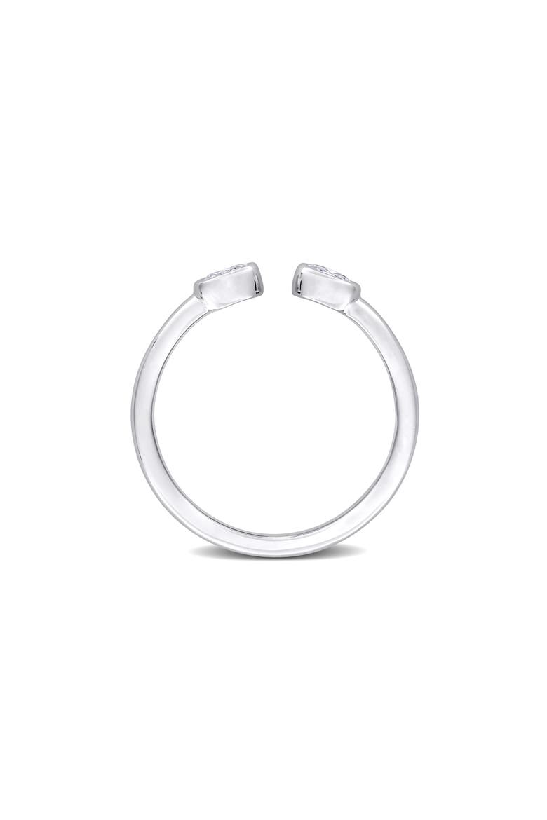 Lab-Created Moissanite Split Shank Ring, Alternate, color, WHITE