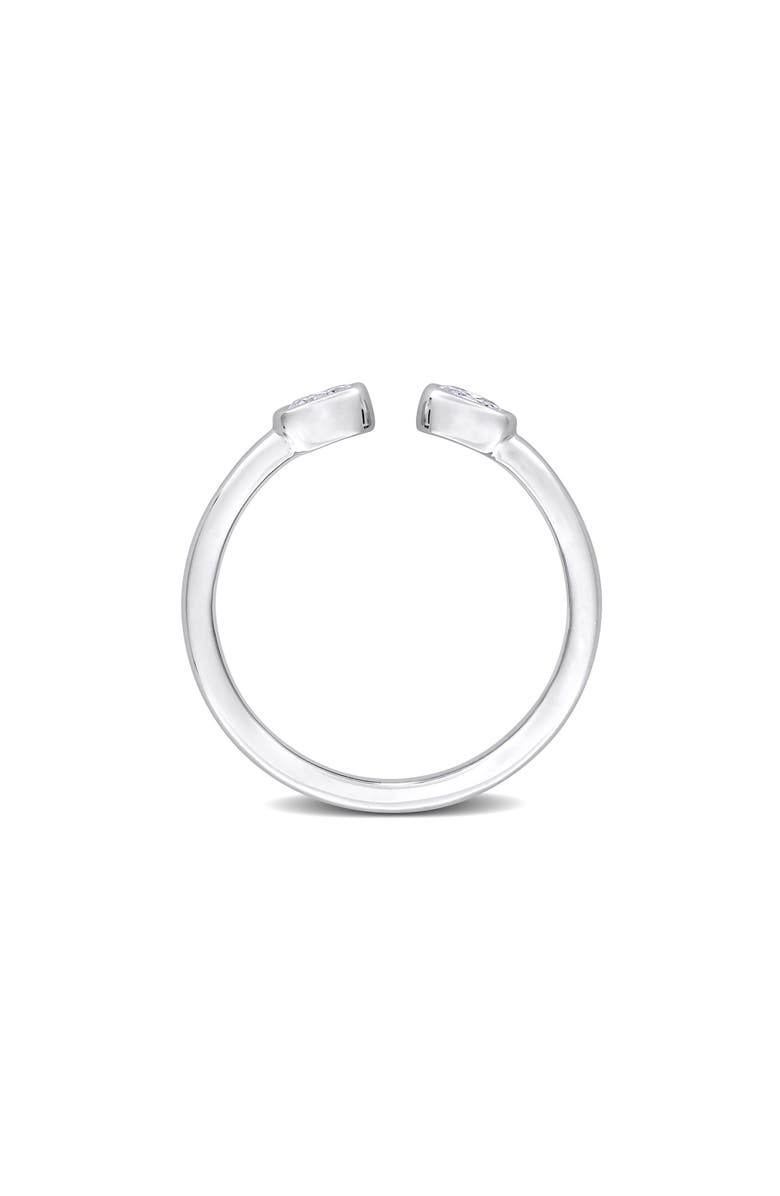 DELMAR Lab-Created Moissanite Split Shank Ring, Alternate, color, White