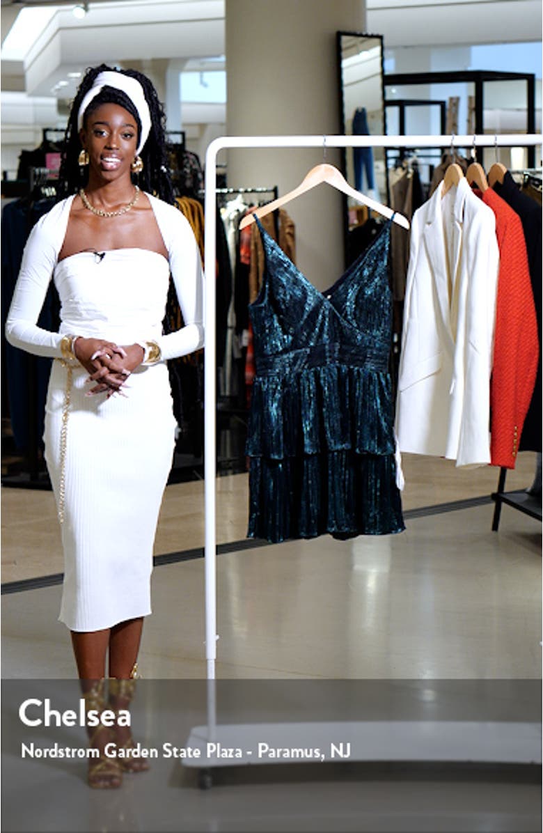 Tasha Metallic Plissé Minidress, sales video thumbnail